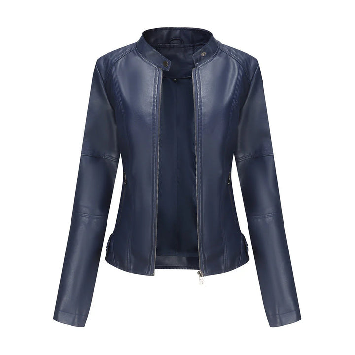 Women's Faux-Leather Zip Jacket