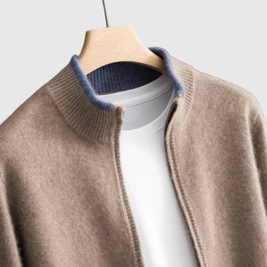 Men's Cashmere Zip Jacket