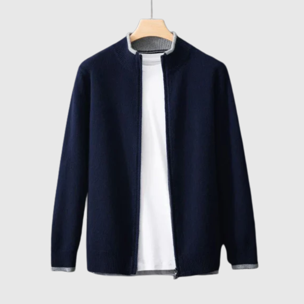 Men's Cashmere Zip Jacket