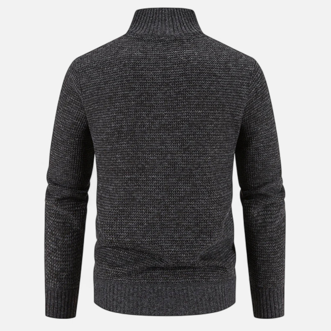 Maison Dresson Men's Fleece Patchwork Jacket with Stand Collar