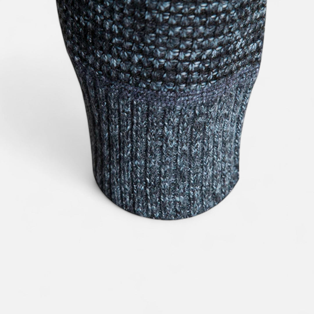 Maison Dresson Men's Fleece Patchwork Jacket with Stand Collar