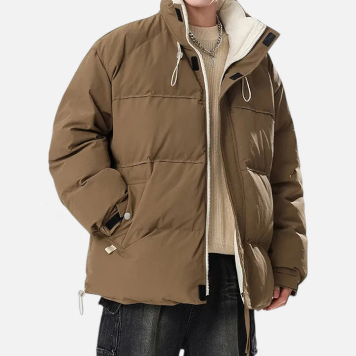 Maison Dresson Men's Oversized Windproof Jacket with Stand-Up Collar