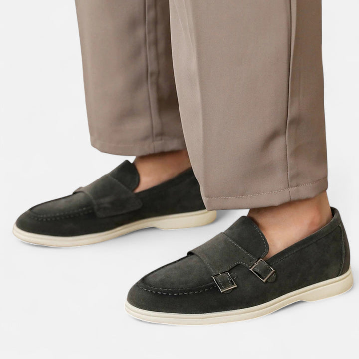 Maison Dresson | Men’s Suede Monk Strap Loafers – Slip-On Elegance
