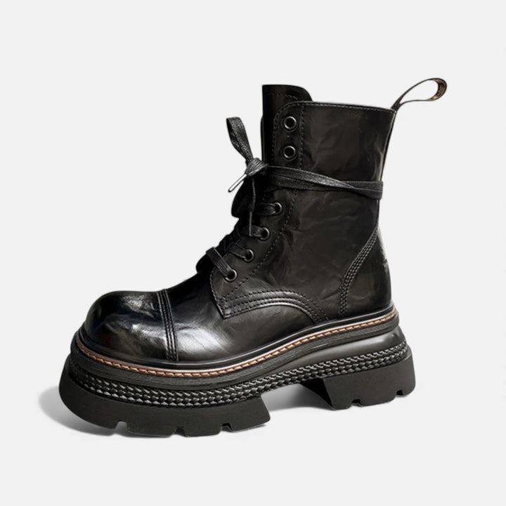 Maison Dresson | Women’s Plush-Lined Winter Lace-Up Platform Boots