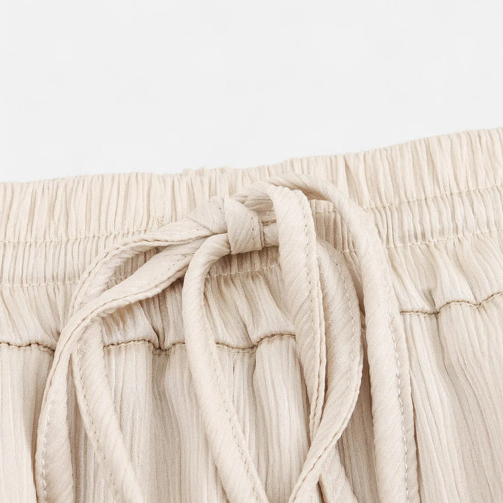 Maison Dresson | Women’s Wrinkled Suit Jacket & Pants Set – Sculpted Autumn Elegance