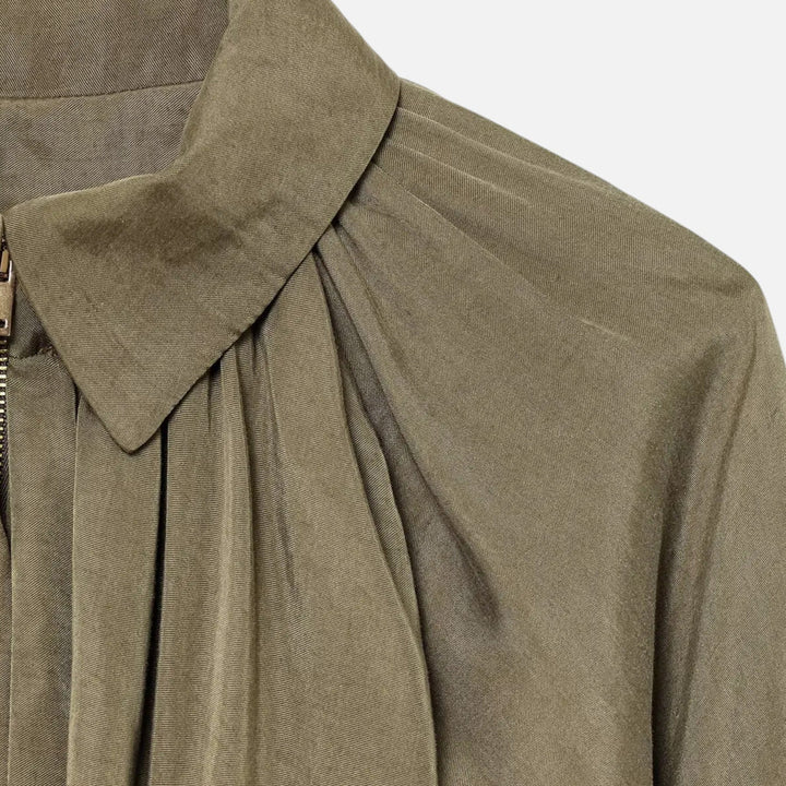 Maison Dresson | Women’s Pleated Lapel Blouse