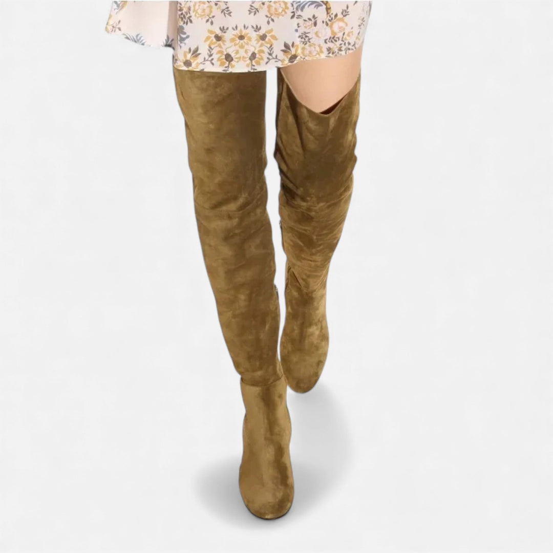 Maison Dresson | Women’s Over-the-Knee Synthetic Suede Winter Boots