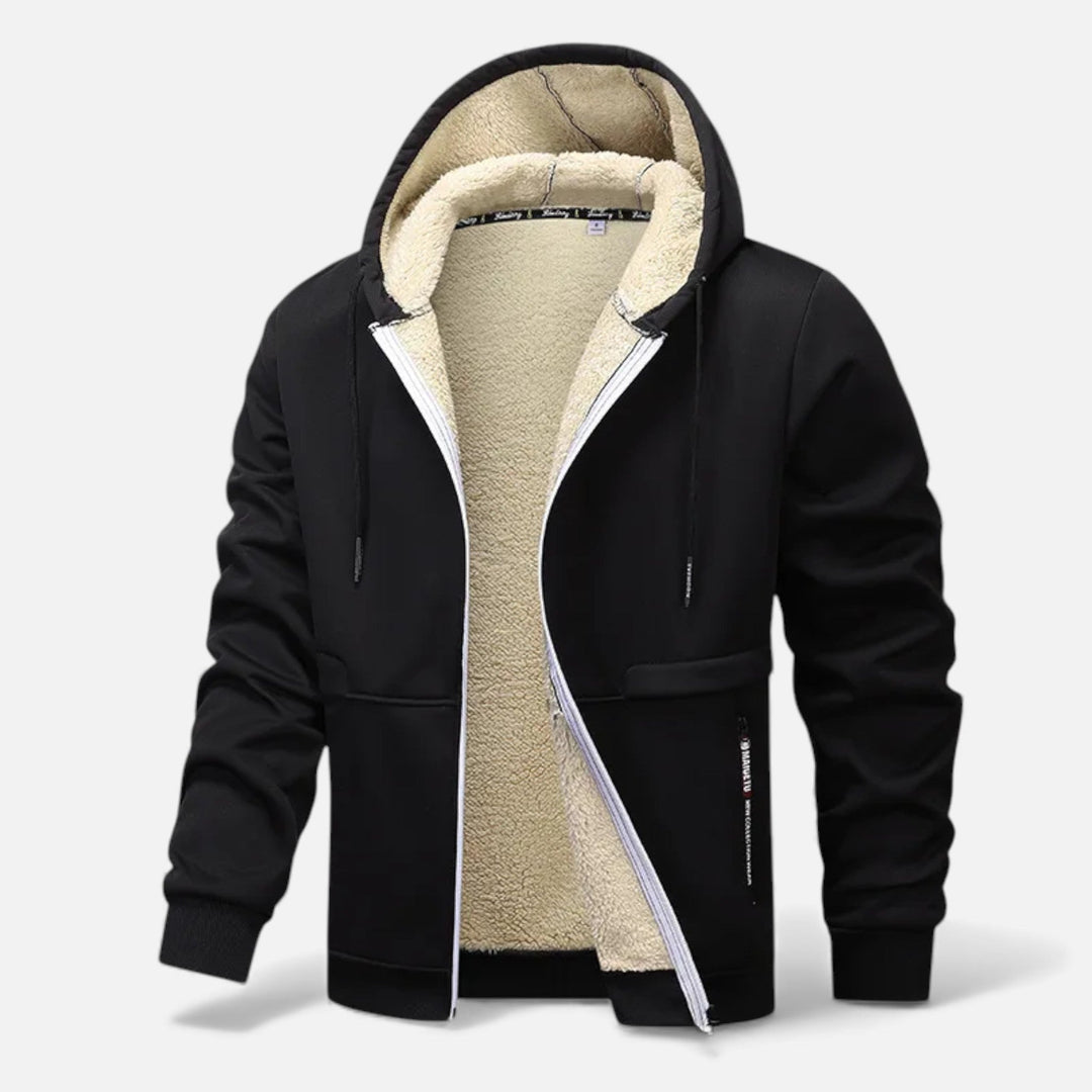 Maison Dresson Men’s Fleece-Lined Winter Hoodie Jacket – Stay Warm and Stylish This Season