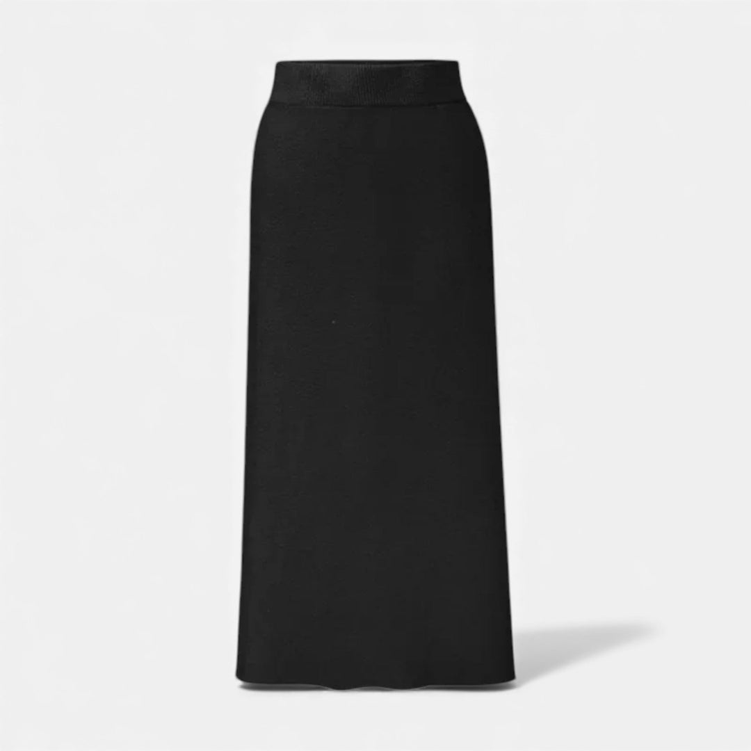 Maison Dresson | Women’s Wool A-Line Split Midi Skirt