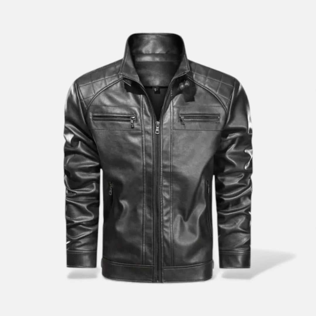 Veroux Mode | Men’s Leather Biker Jacket – Cornelius Edition