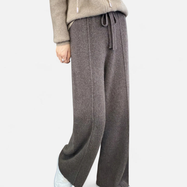 Maison Dresson | Women’s Pure Wool Wide-Leg Knit Trousers