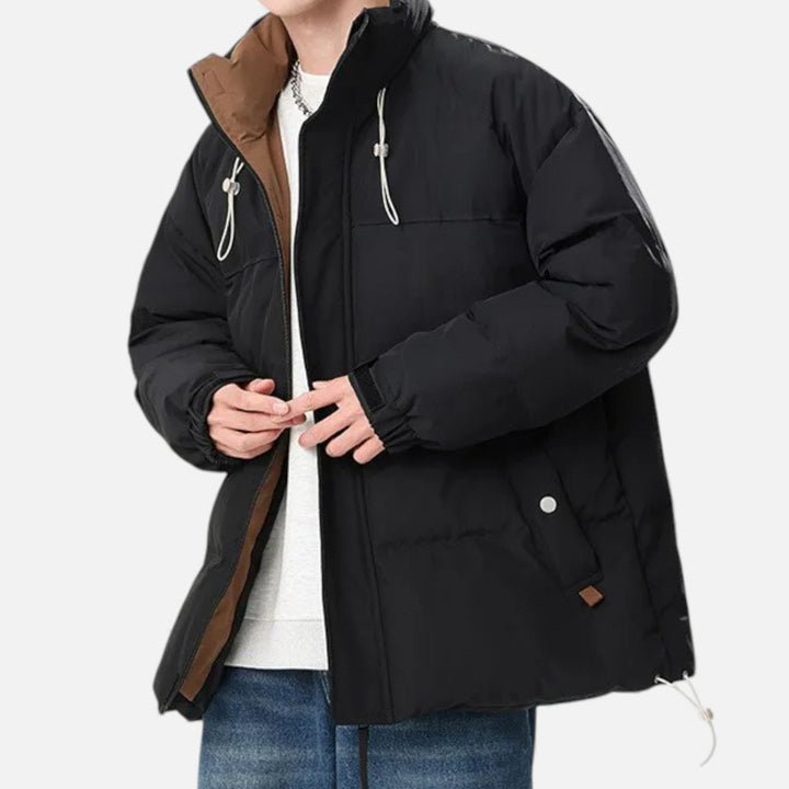 Maison Dresson Men's Oversized Windproof Jacket with Stand-Up Collar