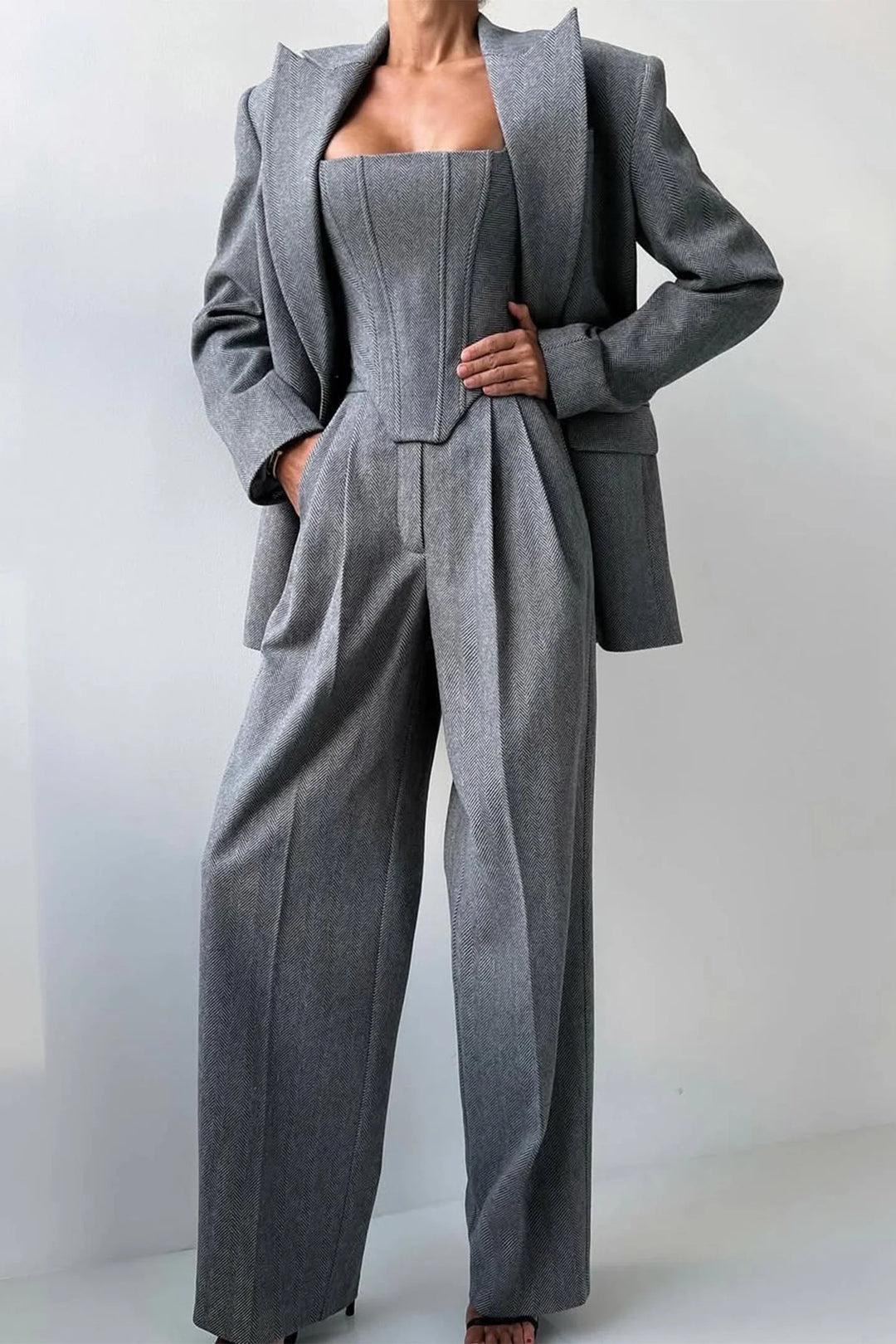 Dolce - Three-piece set with double-breasted blazer