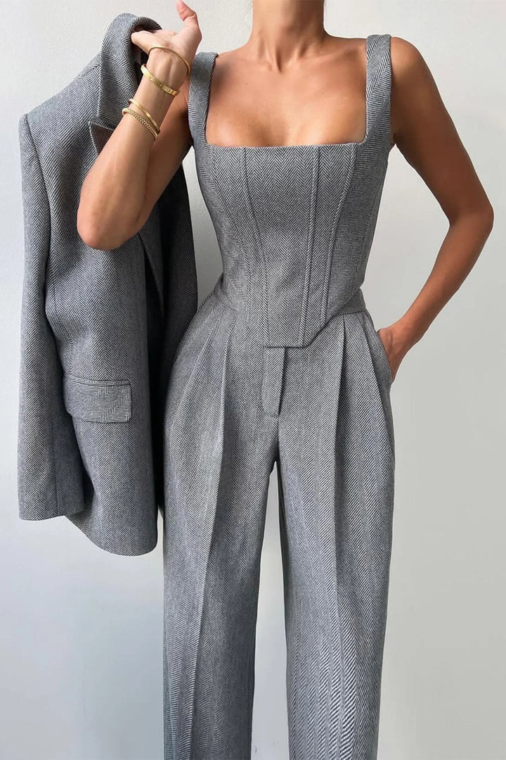 Dolce - Three-piece set with double-breasted blazer