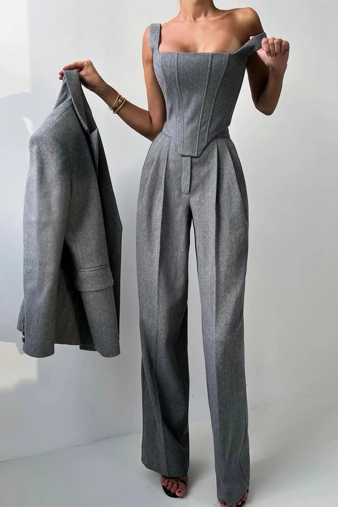 Dolce - Three-piece set with double-breasted blazer