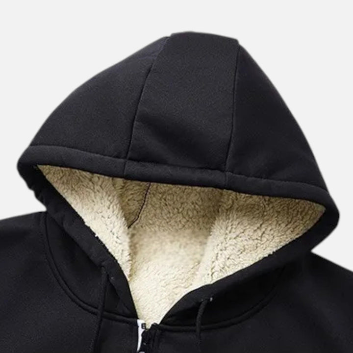 Maison Dresson Men’s Fleece-Lined Winter Hoodie Jacket – Stay Warm and Stylish This Season