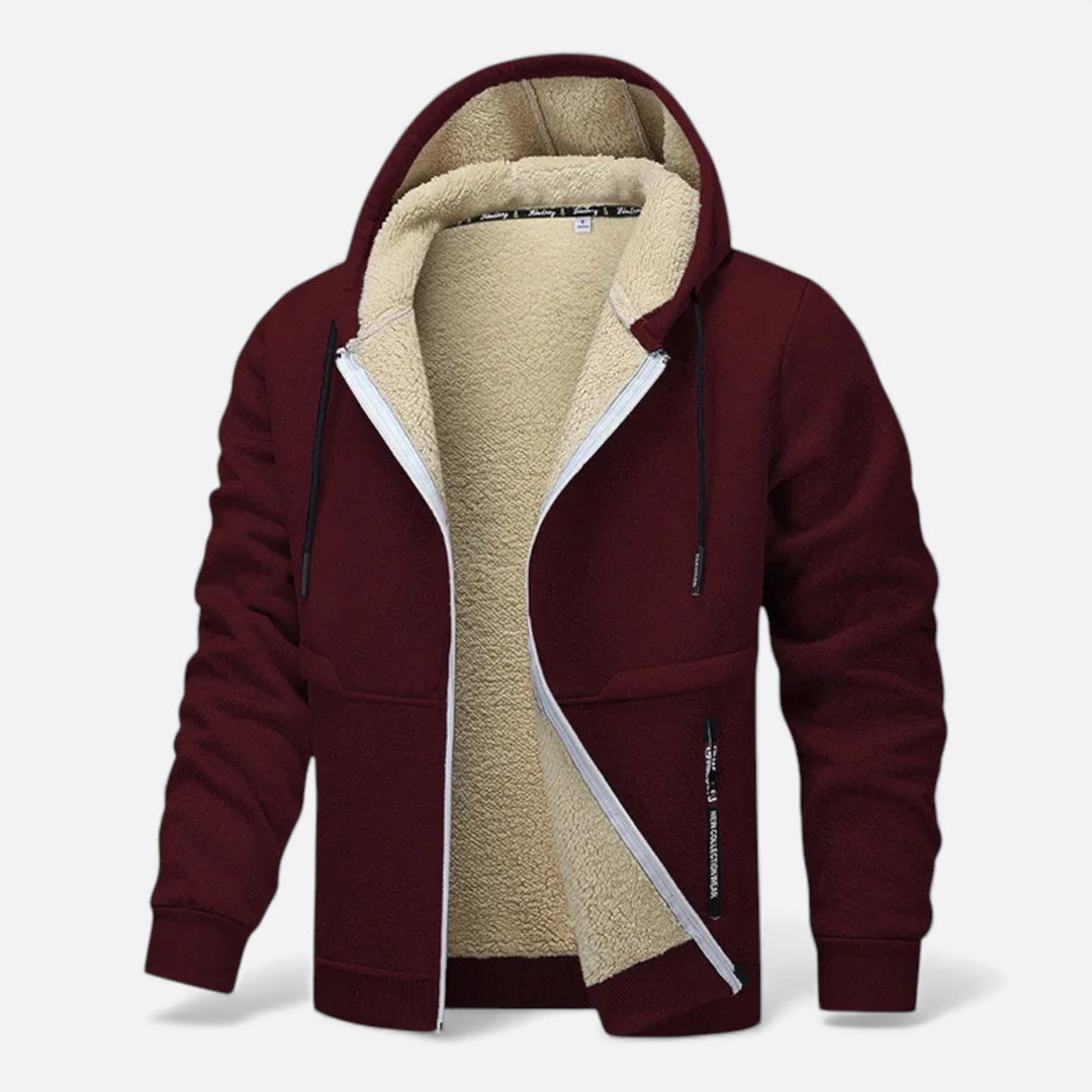 Maison Dresson Men’s Fleece-Lined Winter Hoodie Jacket – Stay Warm and Stylish This Season