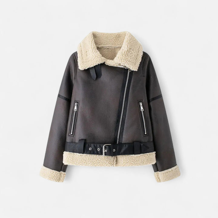 Maison Dresson | Women’s Autumn Belted Leather Jacket