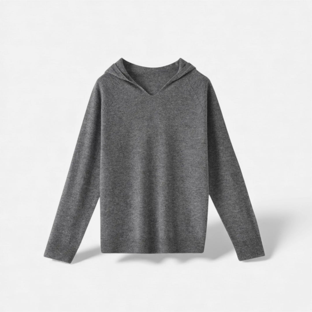 Maison Dresson | Women’s Loose Wool Knitted V-Neck Hoodie
