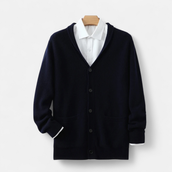 Maison Dresson | Men’s Merino Wool Suit-Collar Cardigan