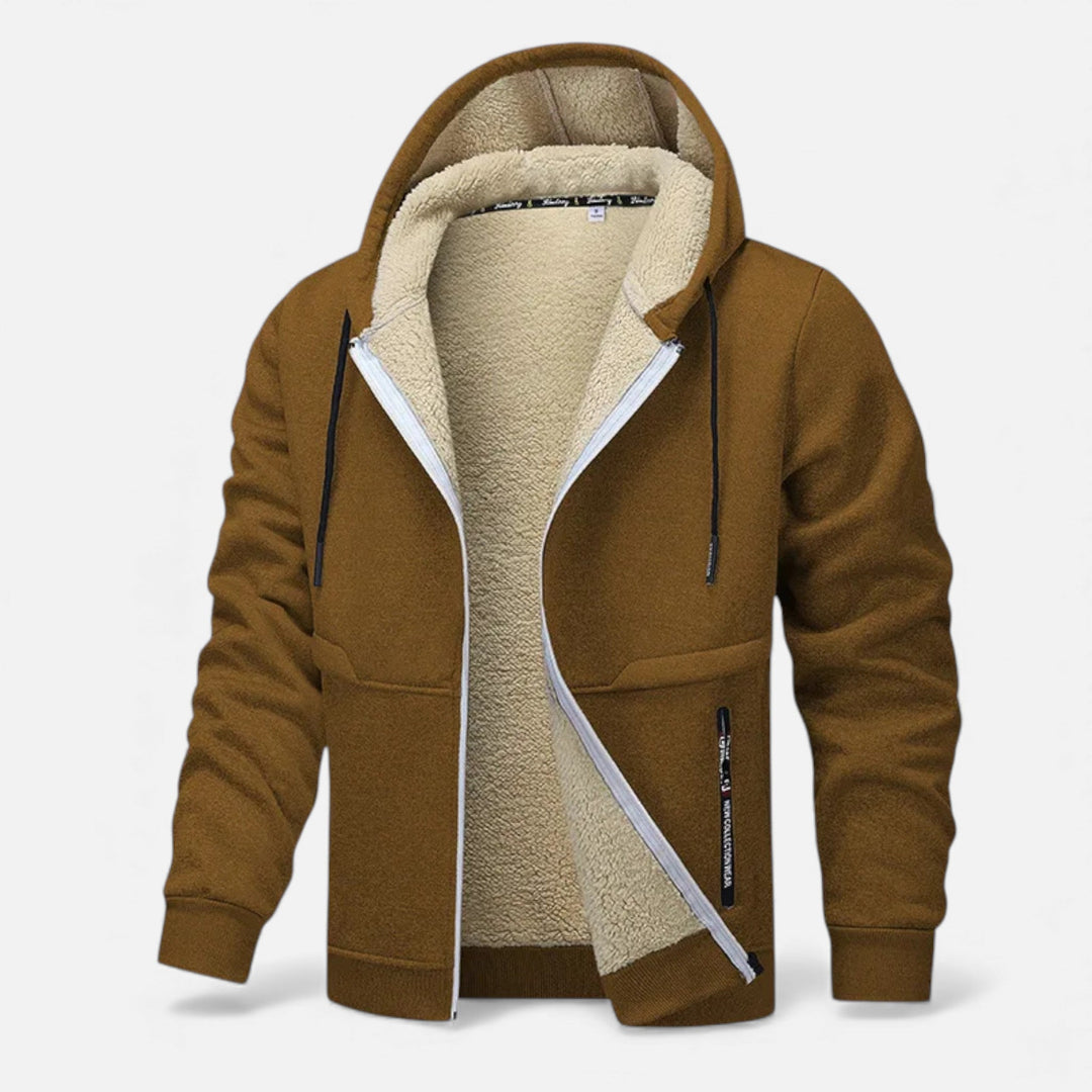 Maison Dresson Men’s Fleece-Lined Winter Hoodie Jacket – Stay Warm and Stylish This Season