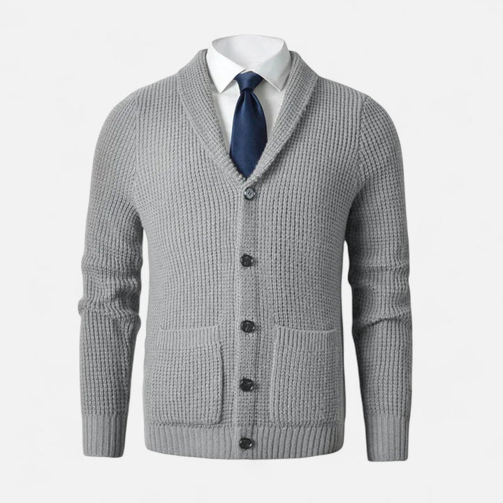 Maison Dresson | Men’s Button-Up Premium Wool Cardigan – Classic Slim Fit Style