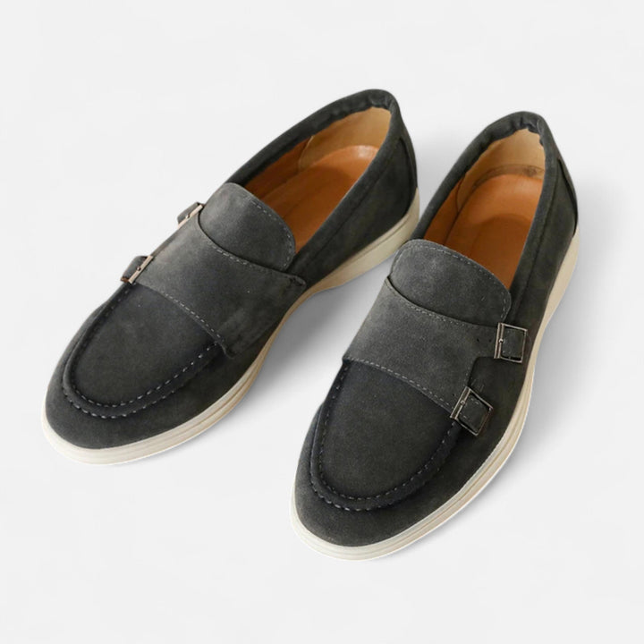 Maison Dresson | Men’s Suede Monk Strap Loafers – Slip-On Elegance