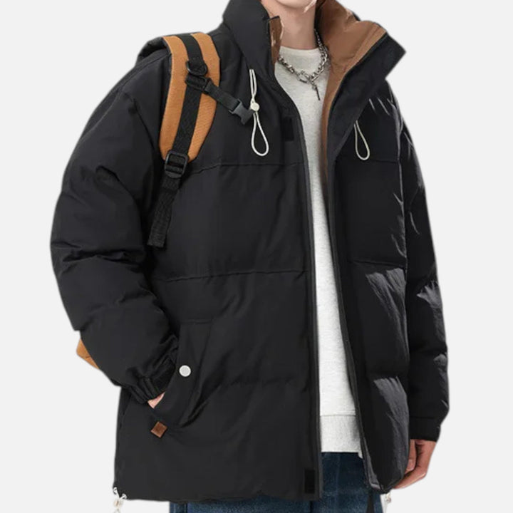 Maison Dresson Men's Oversized Windproof Jacket with Stand-Up Collar