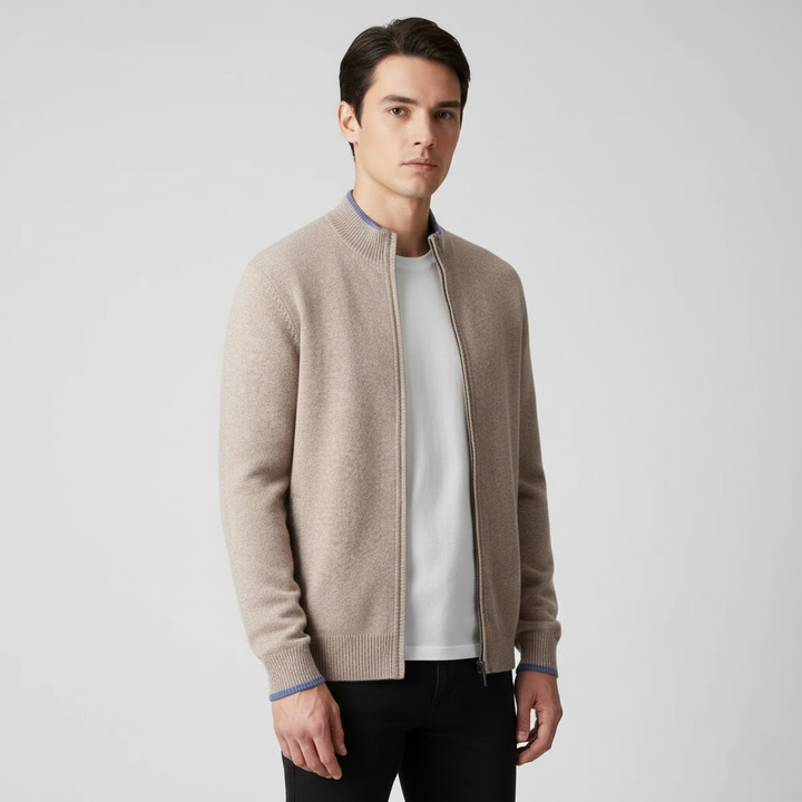Men's Cashmere Zip Jacket