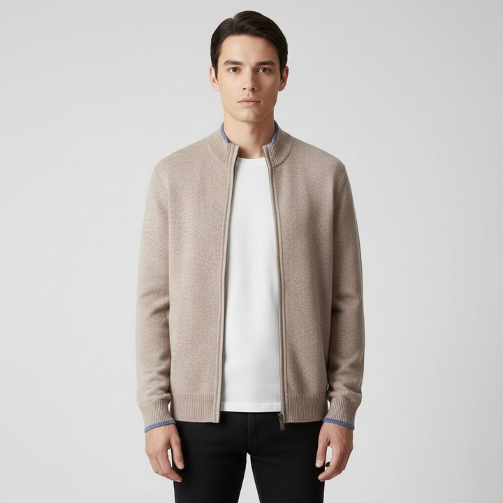 Men's Cashmere Zip Jacket