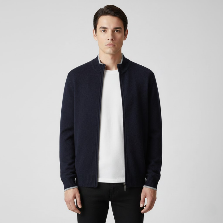 Men's Cashmere Zip Jacket