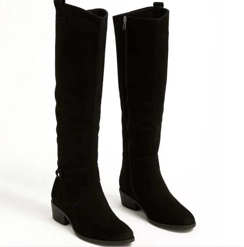 Lauren | Suede Knee-High Boots