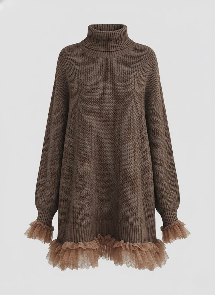 Women's Ruffled Knit Dress