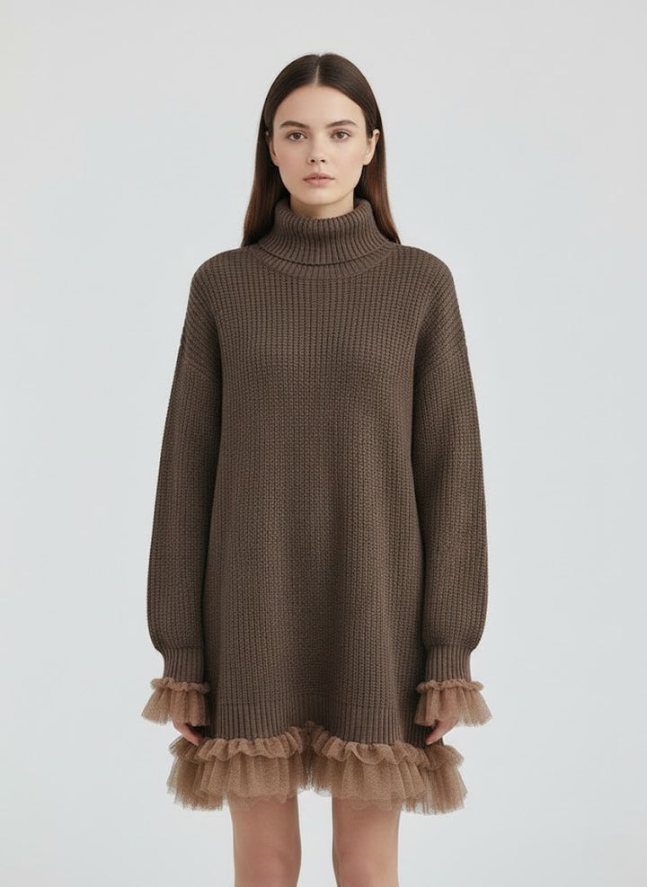 Women's Ruffled Knit Dress