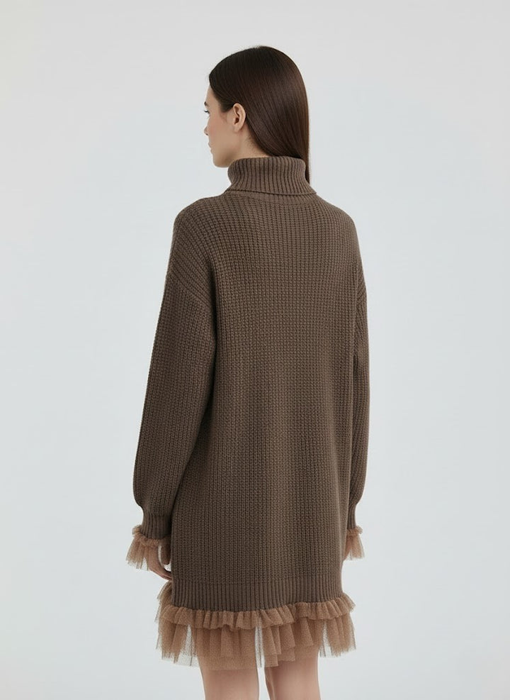 Women's Ruffled Knit Dress