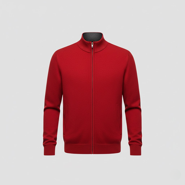 Men's Cashmere Zip Cardigan