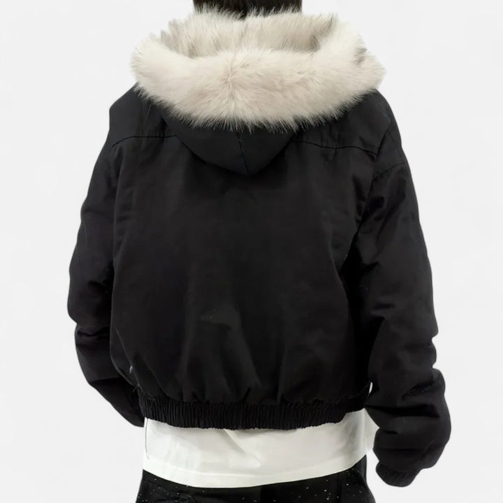 Maison Dresson | Women’s Winter Hooded Coat – Fur Collar Vintage Style