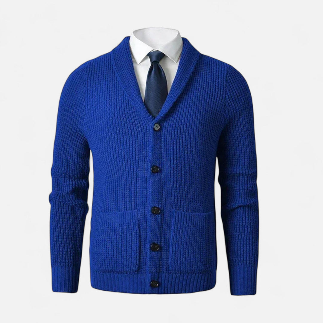 Maison Dresson | Men’s Button-Up Premium Wool Cardigan – Classic Slim Fit Style