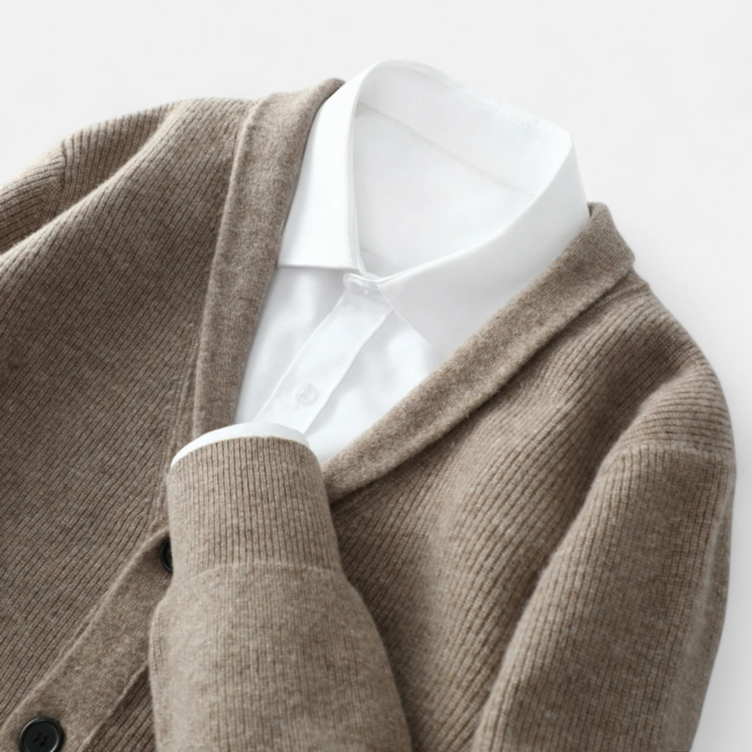 Maison Dresson | Men’s Merino Wool Suit-Collar Cardigan
