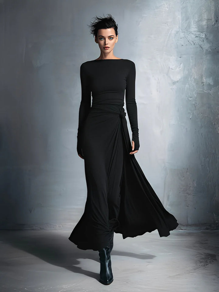 Wanda | Exquisite Stretch Polyester-Cotton Dress