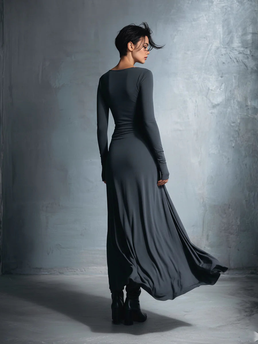 Wanda | Exquisite Stretch Polyester-Cotton Dress