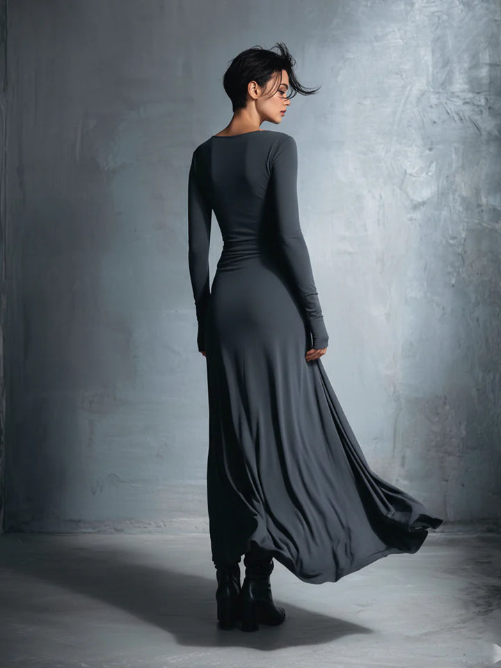 Wanda | Exquisite Stretch Polyester-Cotton Dress