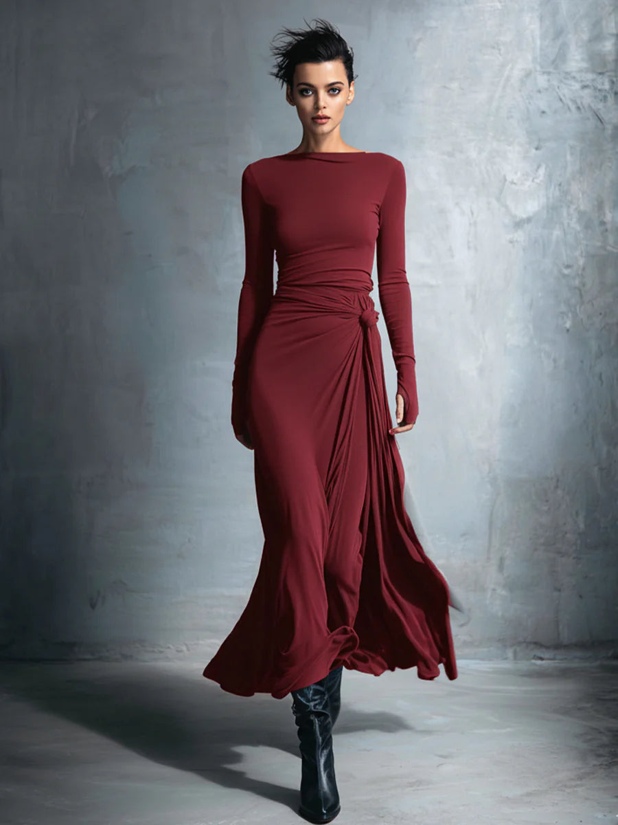 Wanda | Exquisite Stretch Polyester-Cotton Dress