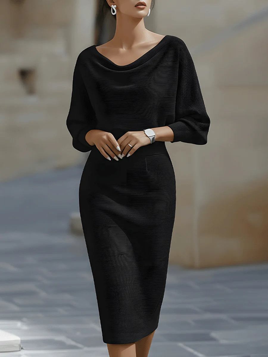 Annelise | Draped Batwing Dress