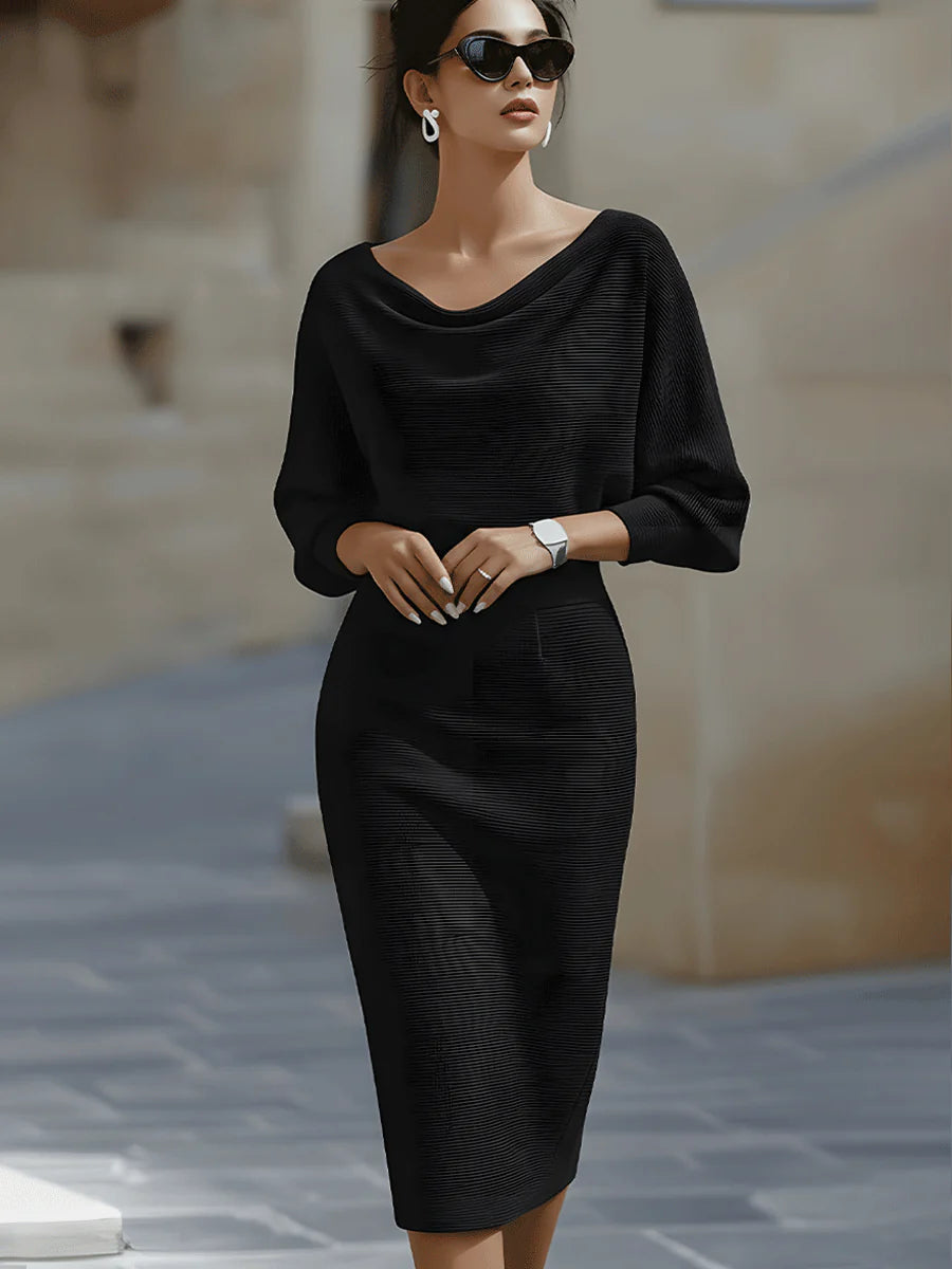 Annelise | Draped Batwing Dress