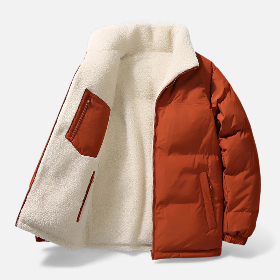 Maison Dresson Men’s Plush-Lined Minimal Winter Puffer Jacket — Effortless Style, Cozy Warmth
