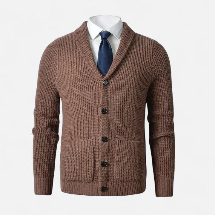 Maison Dresson | Men’s Button-Up Premium Wool Cardigan – Classic Slim Fit Style