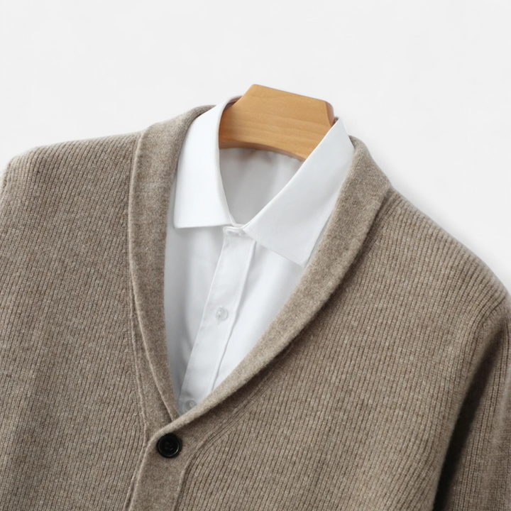 Maison Dresson | Men’s Merino Wool Suit-Collar Cardigan