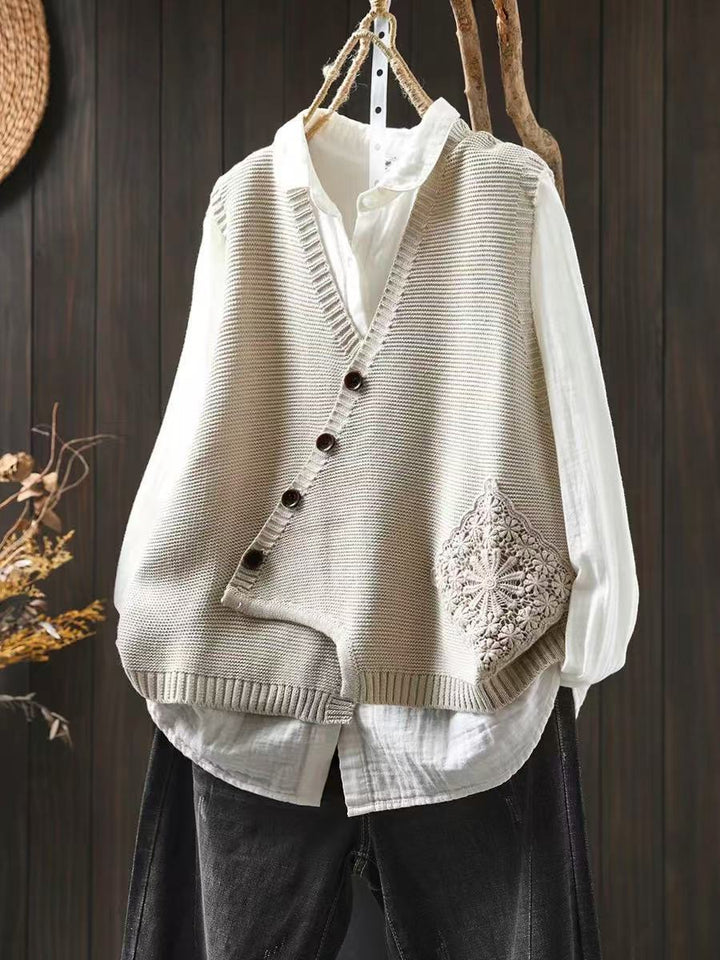 Liora | Knit Flower Vest