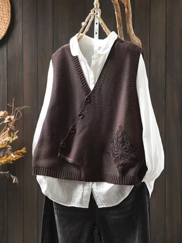 Liora | Knit Flower Vest